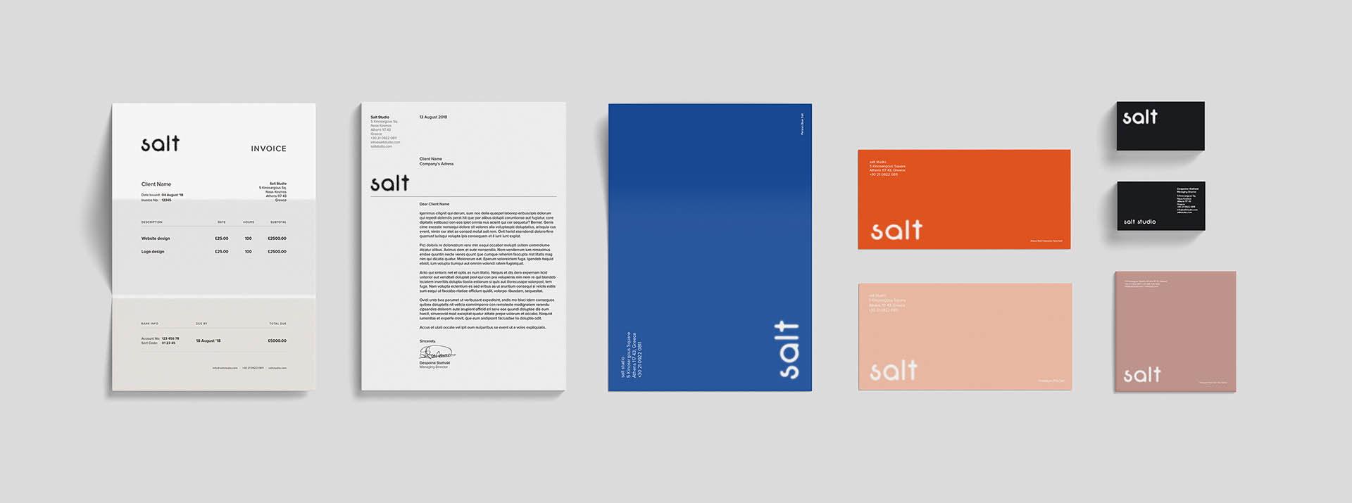 Corporate identity for salt studio