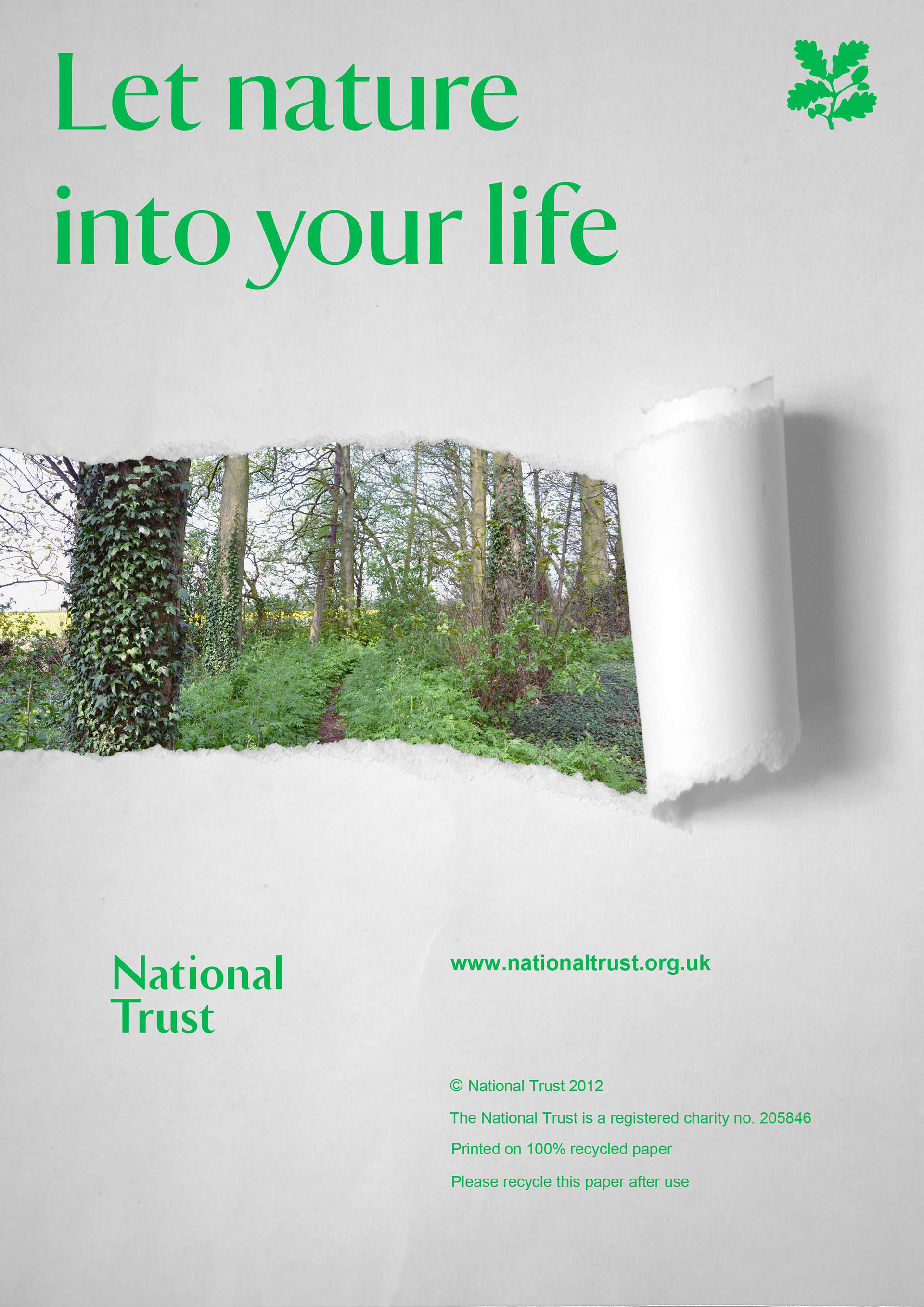 Poster campaign for National Trust, Let nature into your life
