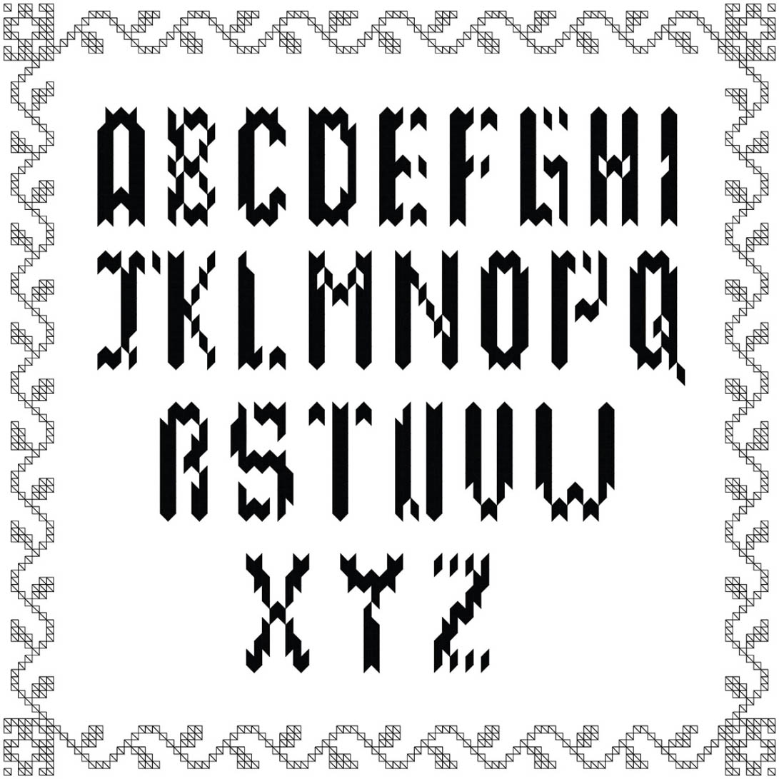 Typeface design for Threads of Reflection