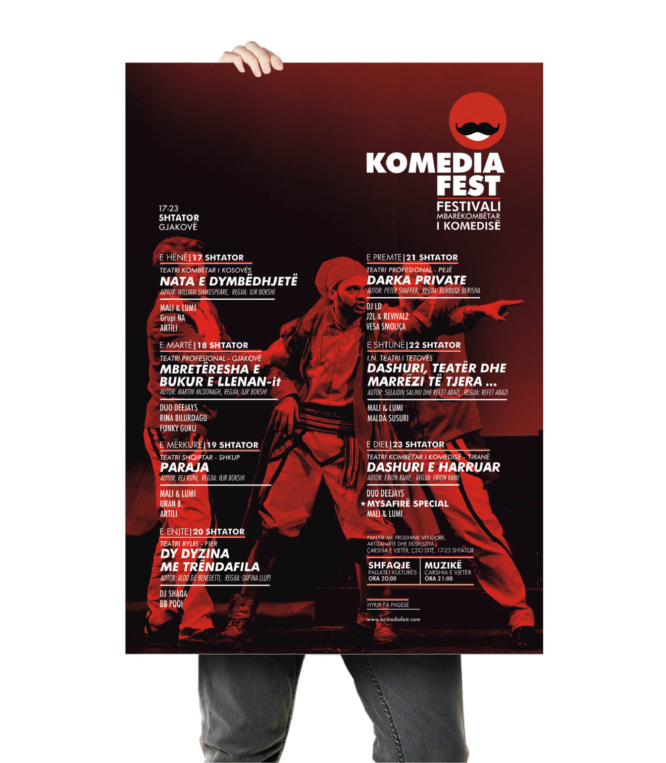 Lineup poster for Komedia Fest