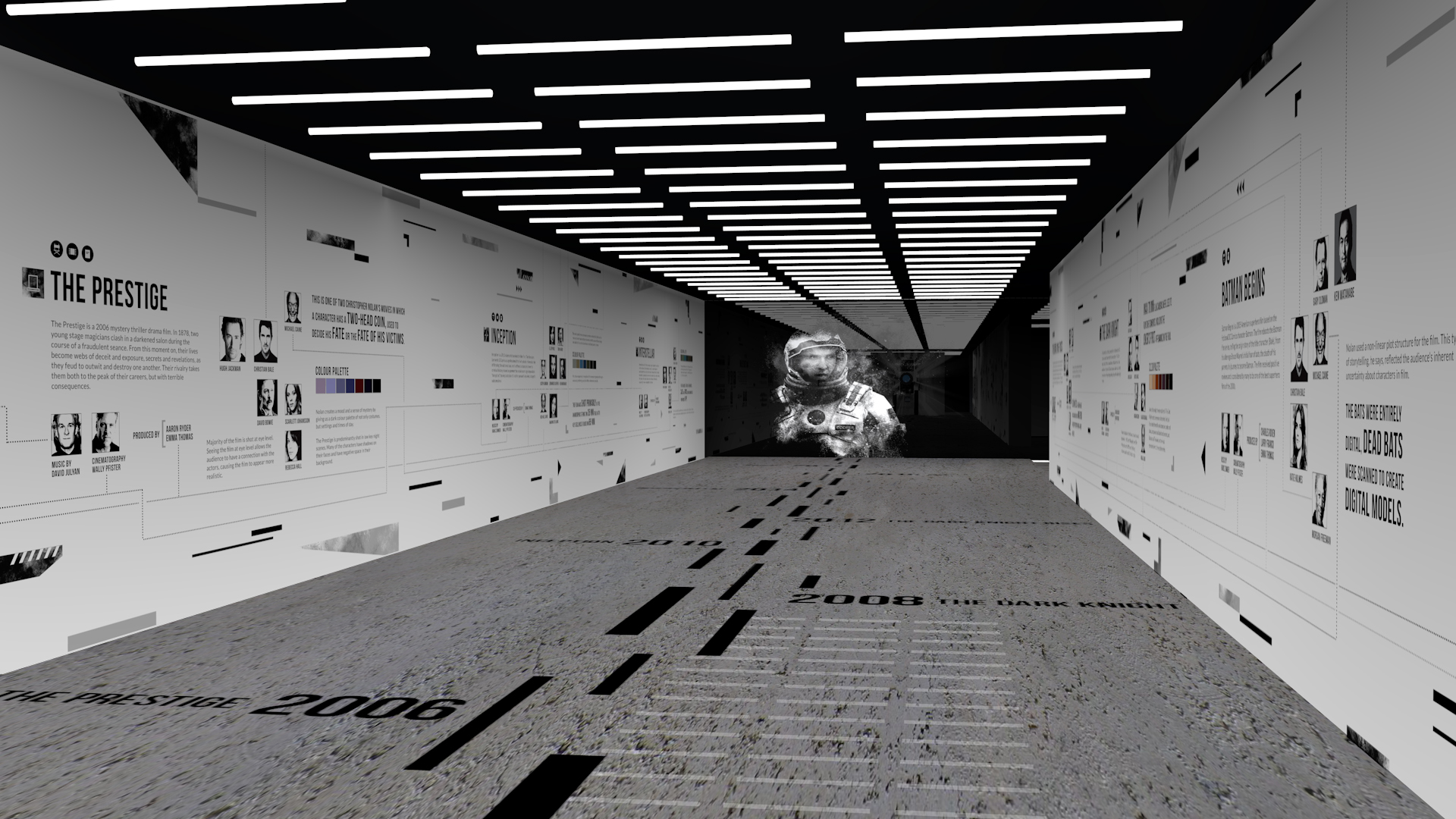 Exploded is an exhibition that looks inside the mind of iconic film director, Christopher Nolan