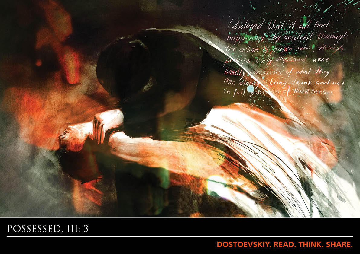 Dostoyevsky. Read. Think. Share. Poster campaign concept