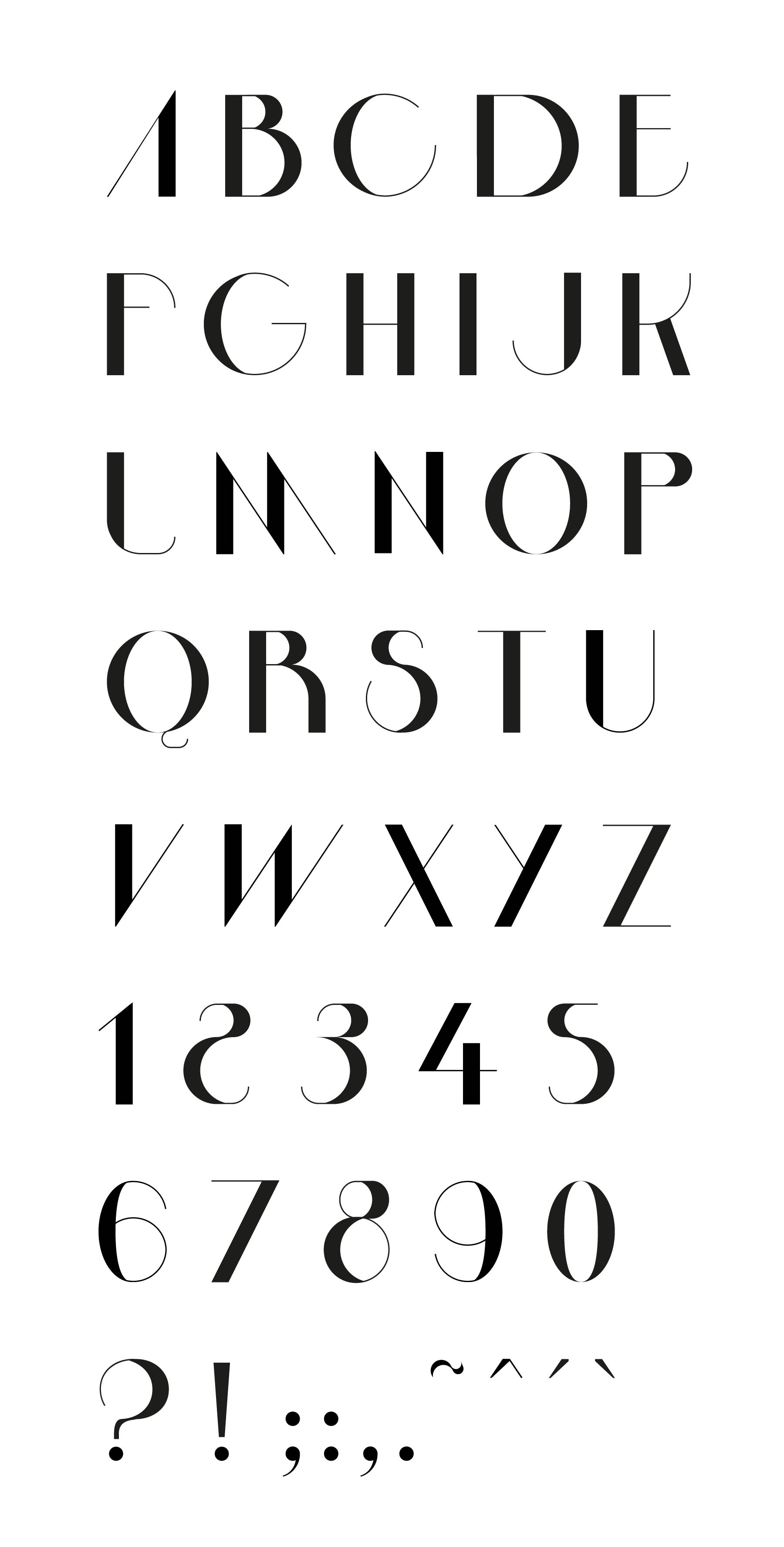 The display typeface Bossa Nova