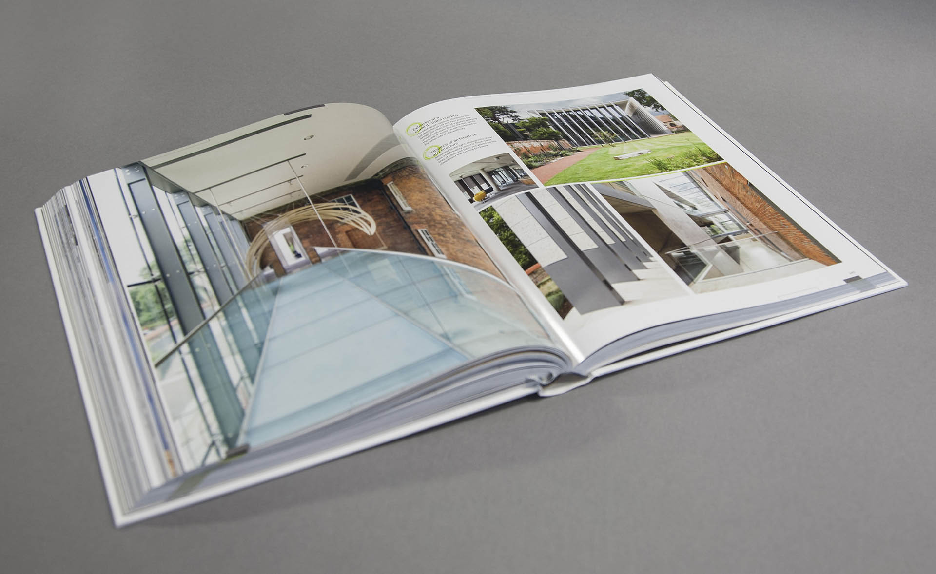 Double spread for deliverance of Design, featuring 1 of 58 selected international projects produced over 20 years