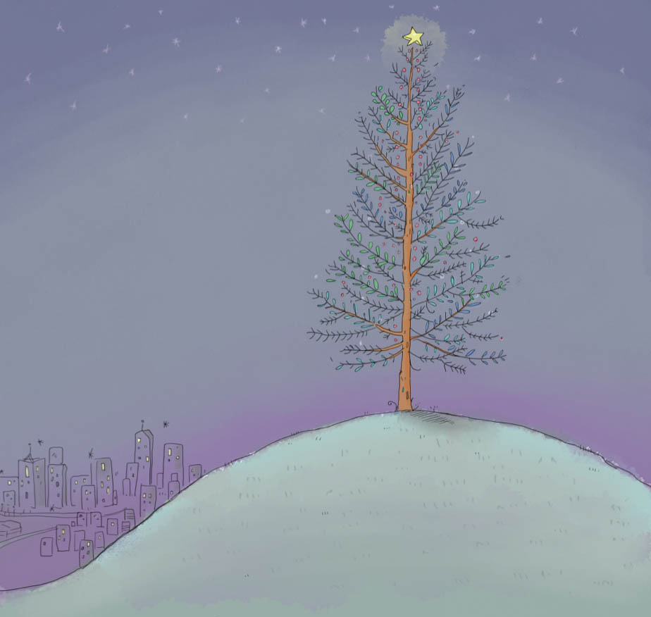 Silent night, a Christmas wish of warmth