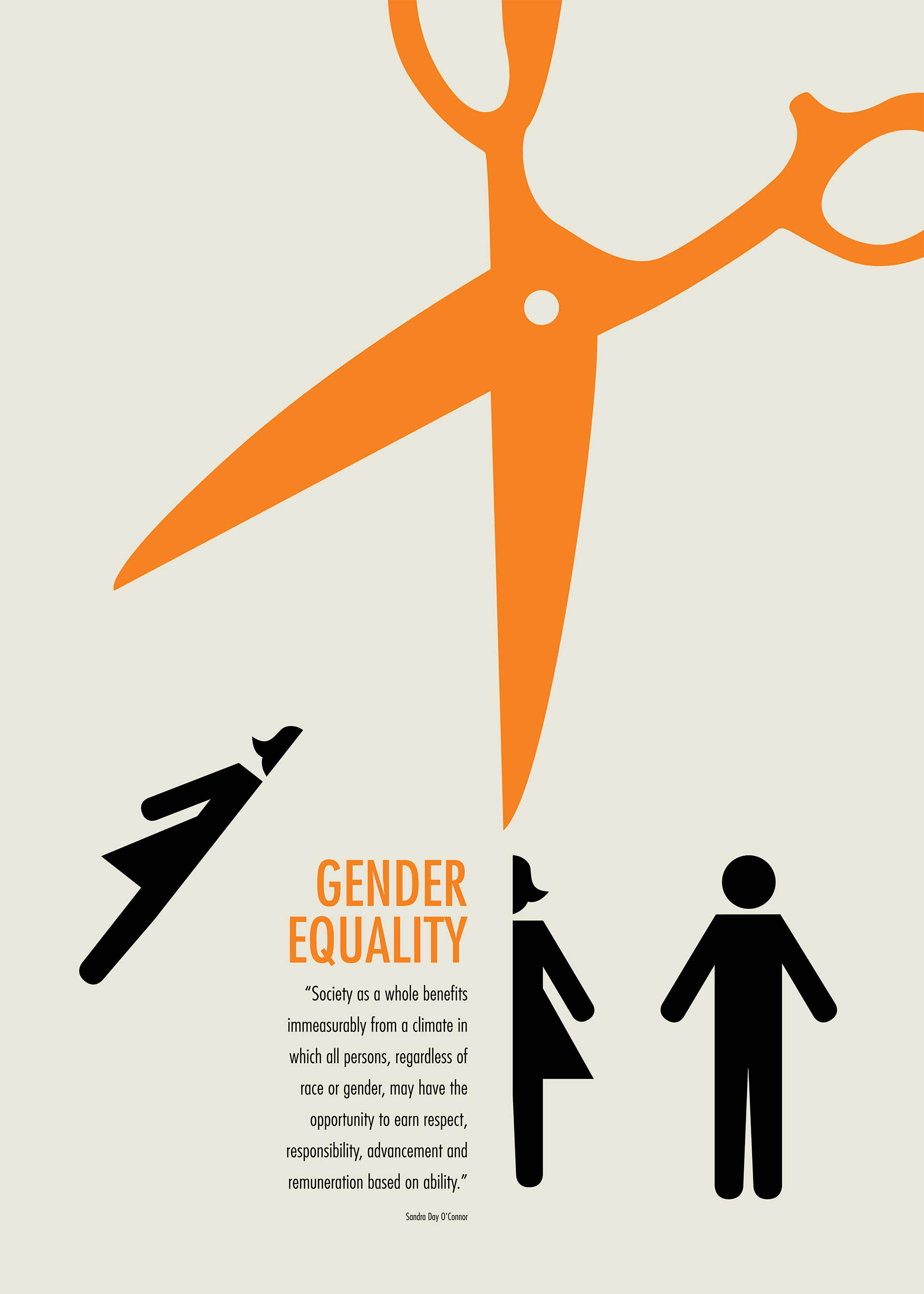 Gender equality, poster design selected by Poster for Tomorrow published on their website 